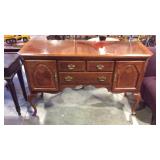 Buffet Server, Queen Anne footed with mahogany