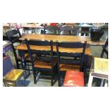Table and 6 chairs, this nice modern design farm