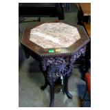 Lovely Lamp/Plant Stand, very heavy decor carved