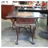Game Table, this nice turtle top design drop leaf
