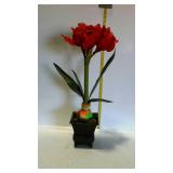 Home decor artificial floral plant in tin