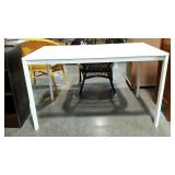 Craft room work table, white in color metal leg