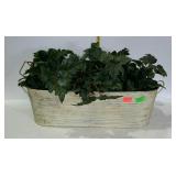 Home decor green ivy artificial plant in tin wash