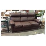 Deep burgundy sofa overall its in good shape just