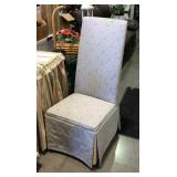Fabric covered side chair - blue gingham with