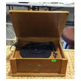 Crosley table top record player with oak finish