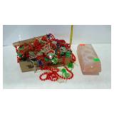 Home decor doorway beaded curtain, & stone candle