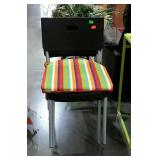 Stack chairs - Three metal framed poly with one