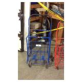 Rolling shopping cart, double size-blue