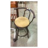 Counter stool with back- metal framed, swivel with
