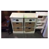 Night stands - pair of with single drawer over two