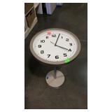 Accent table with battery operated clock face top,