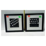 Wall prints - pair of with typewriter key scenes,