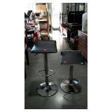 Two counter / bar stools with adjustable height,