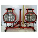 Commercial Electric set of shop lights, double