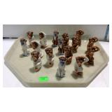 Tray of monkey figurines