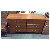 Six drawer dresser some wear on edge 53x16x29
