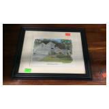 Framed picture of house