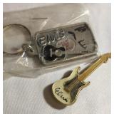 Elvis Presley key chain and refrigerator magnet
