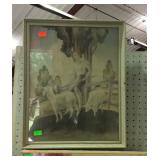 Picture - Shepard boy scene, framed 17 x 21