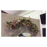 Home decor pink rose floral swag - 39 x 9