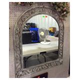 Home decor - Arch top wall mirror, metal framed -
