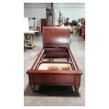 Twin Size mahogany sleigh Bed, sleigh headboard