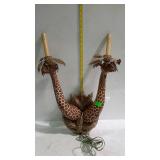 Home decor wall sconce with double giraffe design,