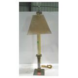 Candle stick style table lamp with shade, 28" tall
