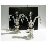 Art decor lamps- pair of glass lady figural design