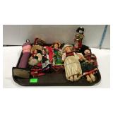 Dolls of the world - tray lot of nine