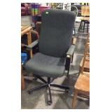 Office desk chair, armed fabric seat executive