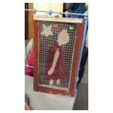 Country Craft wall decor, old wooden window pane