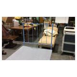 Look here blue painted iron twin size bed, this