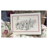 Wall art cartoon 37x27 artist signed