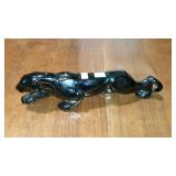 Ceramic mid century black jaguar