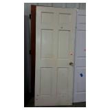 Old wooden door 6 panel door 32" wide