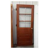 House Door, 3 top panel glass with 3 bottom solid