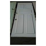 32" old wooden door with lock and porcelain knob,