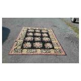 Needle point area rug with backing, does need to