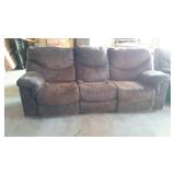 Recliner sofa, two sides recline, brown