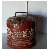 Galvanized gas can, 5 gallons