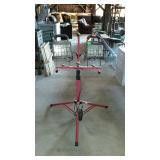 Double shop lights on adjustable stand by