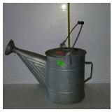 Watering can, galvanized with sprinkler head