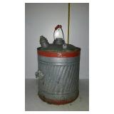 Galvanized gas can, approx. 5 gallon size,