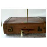 Vintage leather suitcase - White "Star" brand