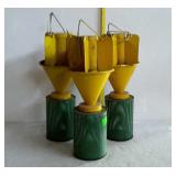 Metal fly traps - lot of three
