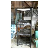 Store display 4-shelf unit, black poly with