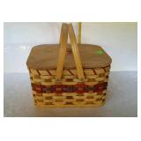 Splint cake/pie carrier basket with interior rack