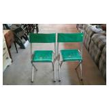 Folding camping chairs - pair of